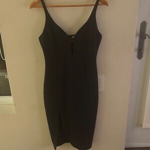 Elizabeth and James Black Backless Dress